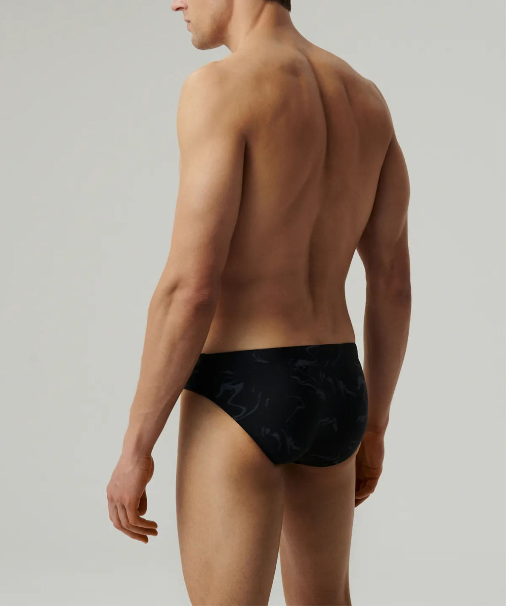 ATLANTIC KMT-339 Плавки спорт Print черный + графитовый  фото 3