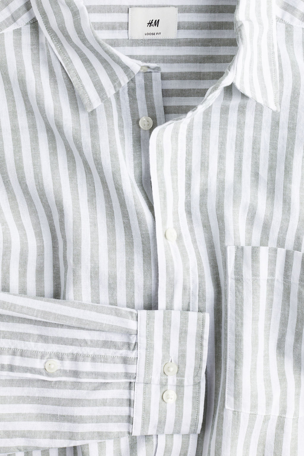 Camisa en mezcla de lino Relaxed Fit - H&m фото 10