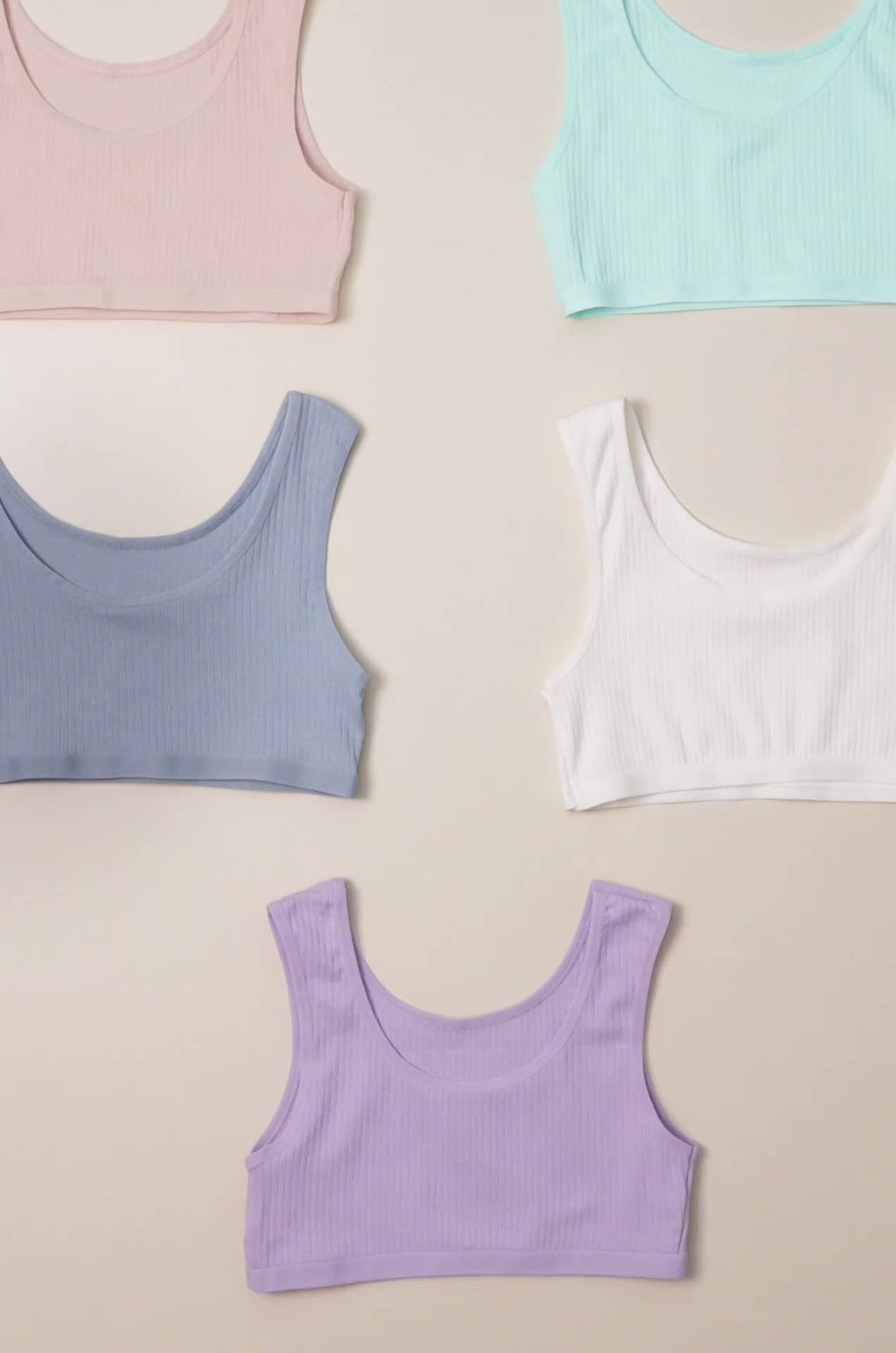 Майка-топ в рубчик для девочки 5шт. Happyfox