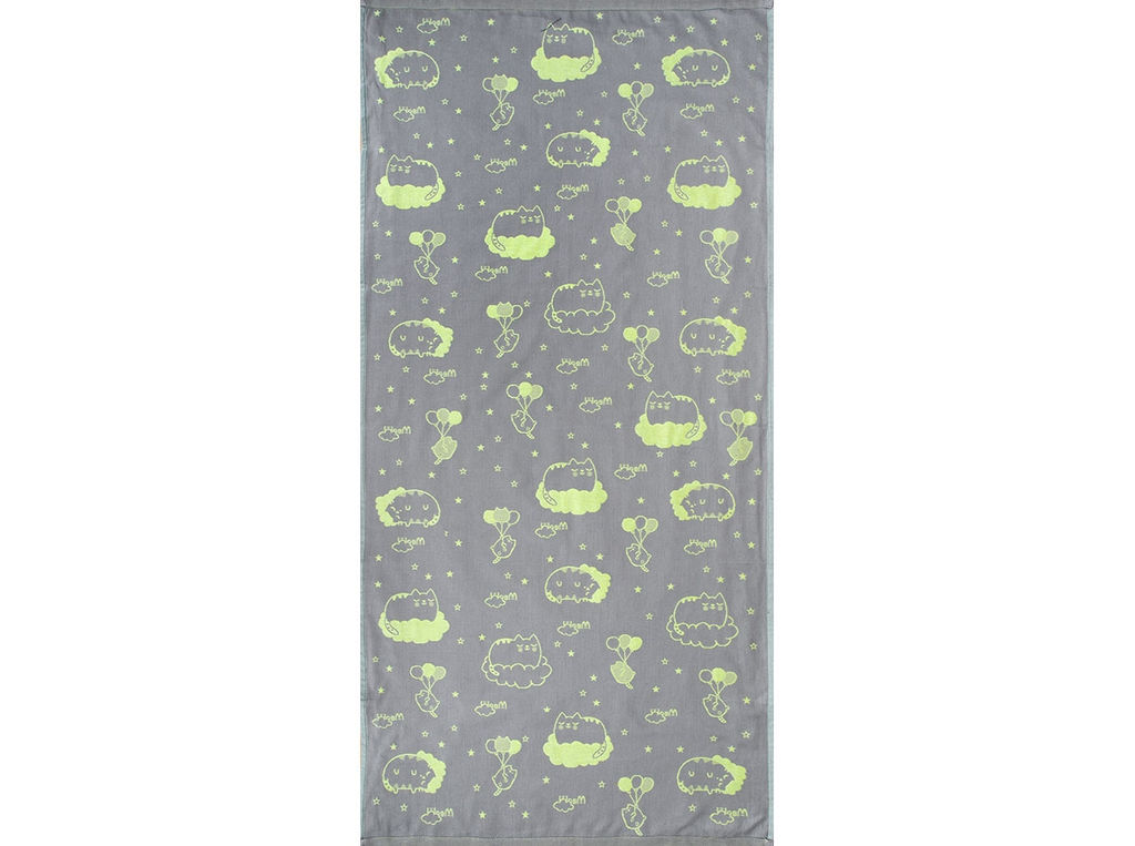 2о22.129ж1 Мяу в облаках (св.салатовый) Полотенце 67х140 см