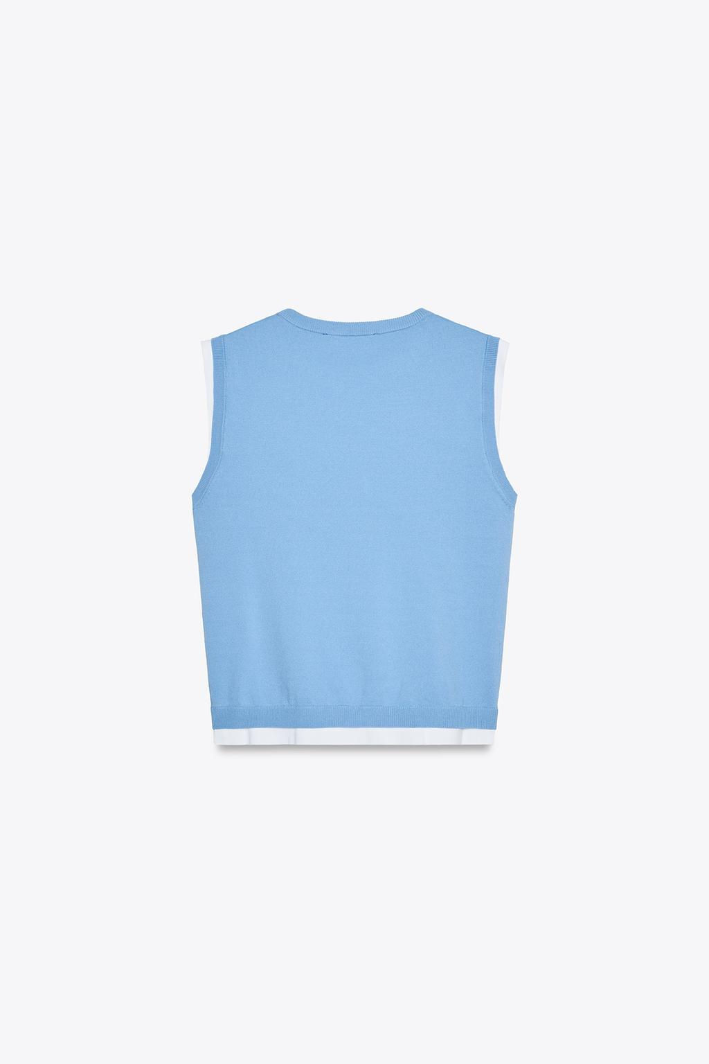 DOUBLE LAYER TRIM KNIT TOP - Zara фото 5