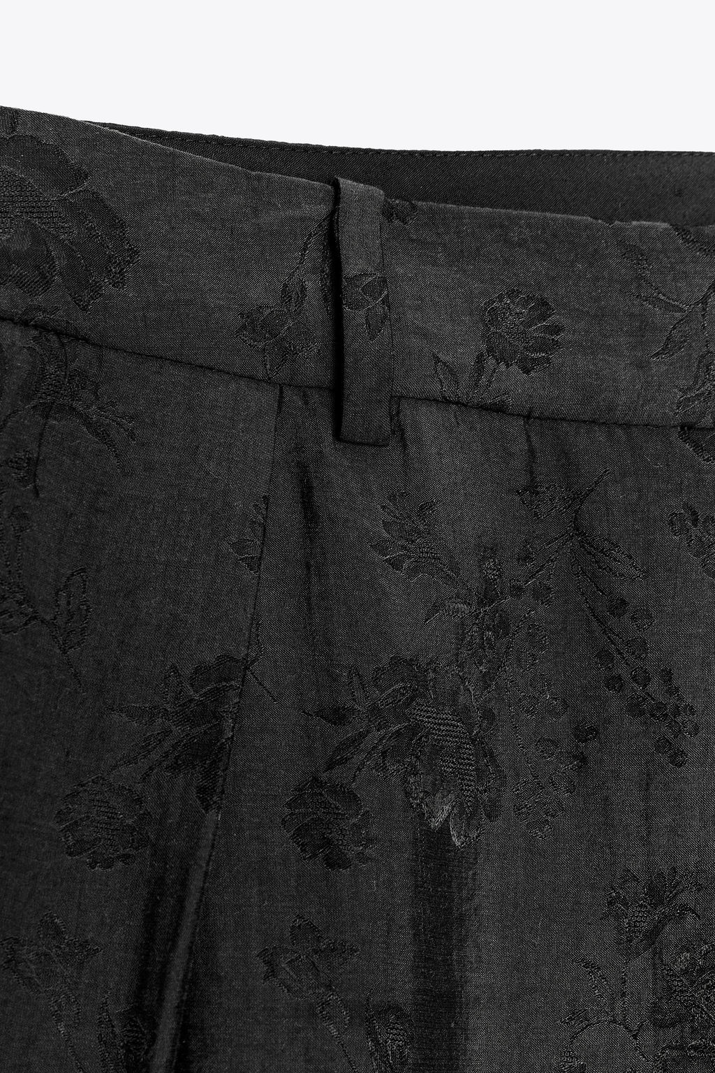 ZW COLLECTION FLORAL JACQUARD TROUSERS - Zara фото 6