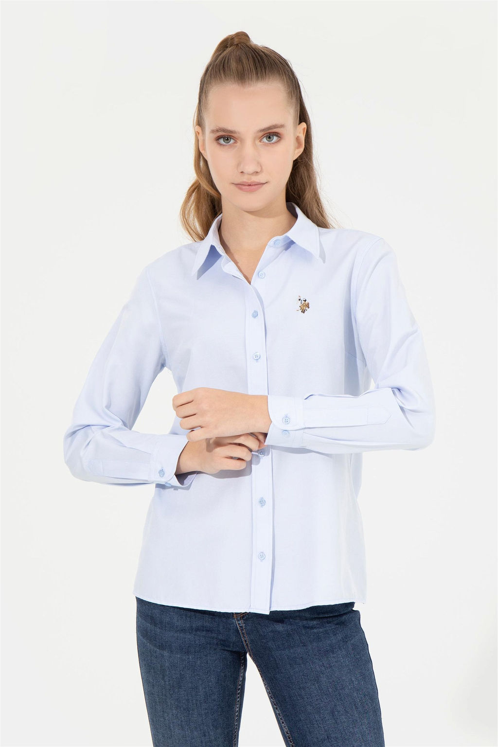 U. S. Polo Assn Женская черная базовая рубашка с длинным рукавом Неожиданная скидка в корзине - U.s. polo assn фото 136