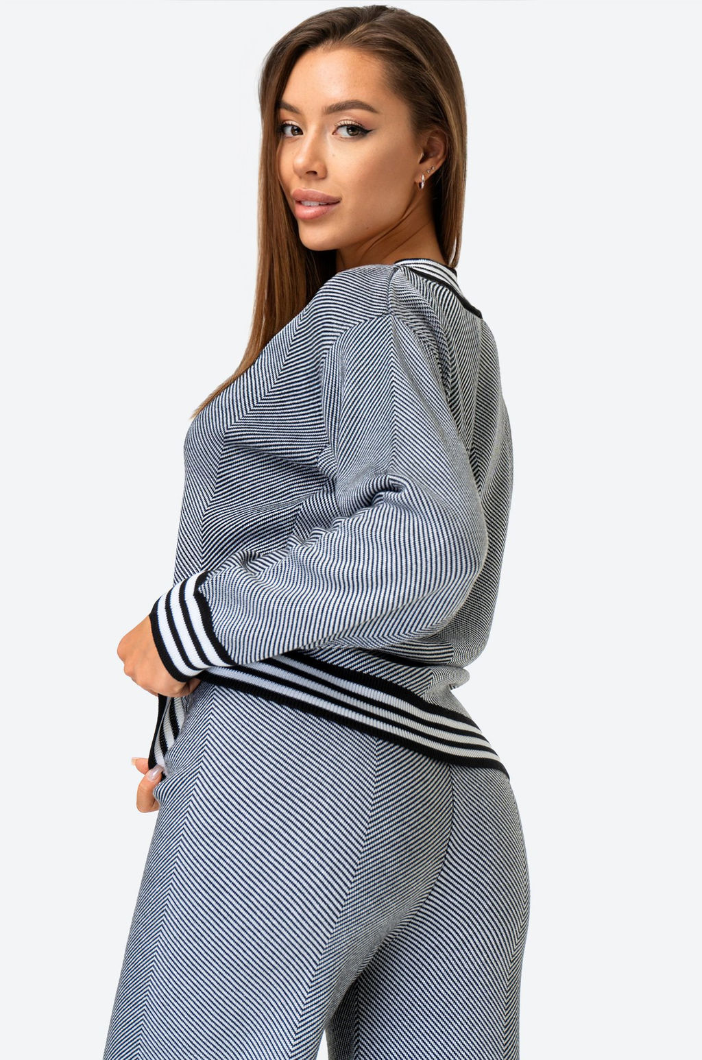 Женский вязаный костюм с брюками Happyfox