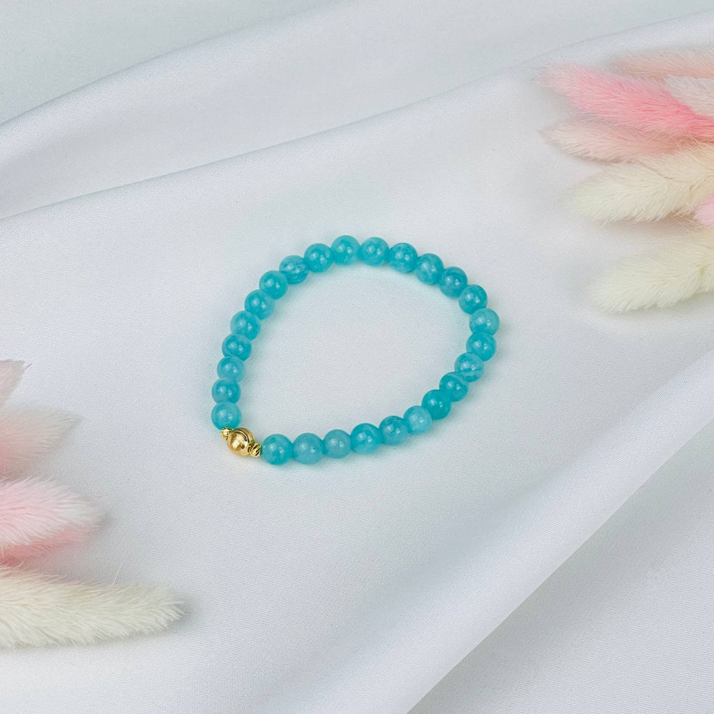 Браслет из Амазонита со вставкой