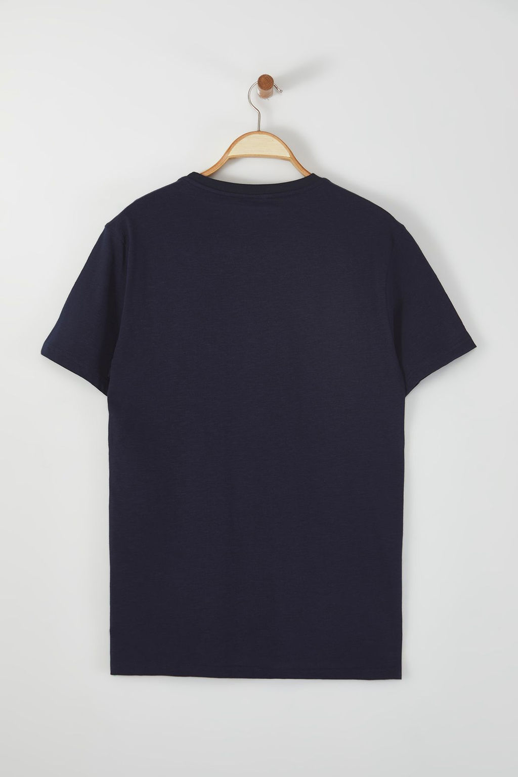 TRENDYOL MAN Lacivert Oversize/Genis Kesim Bisiklet Yaka Cep Uzeri Yaz? Nak?sl? %100 Pamuk T-Shirt TMNSS25TS00056 - Trendyolmilla фото 3