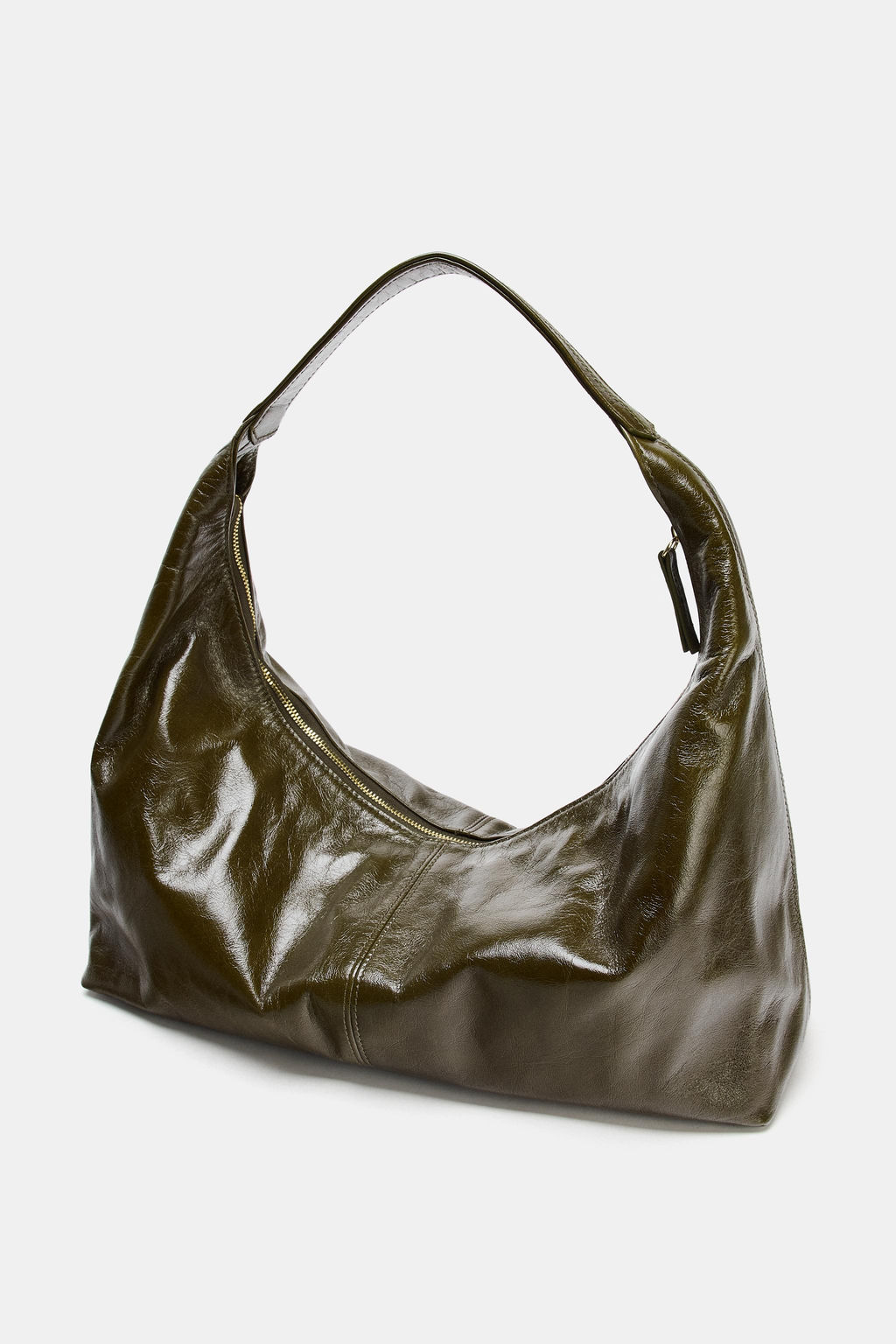 OVAL LEATHER HANDBAG