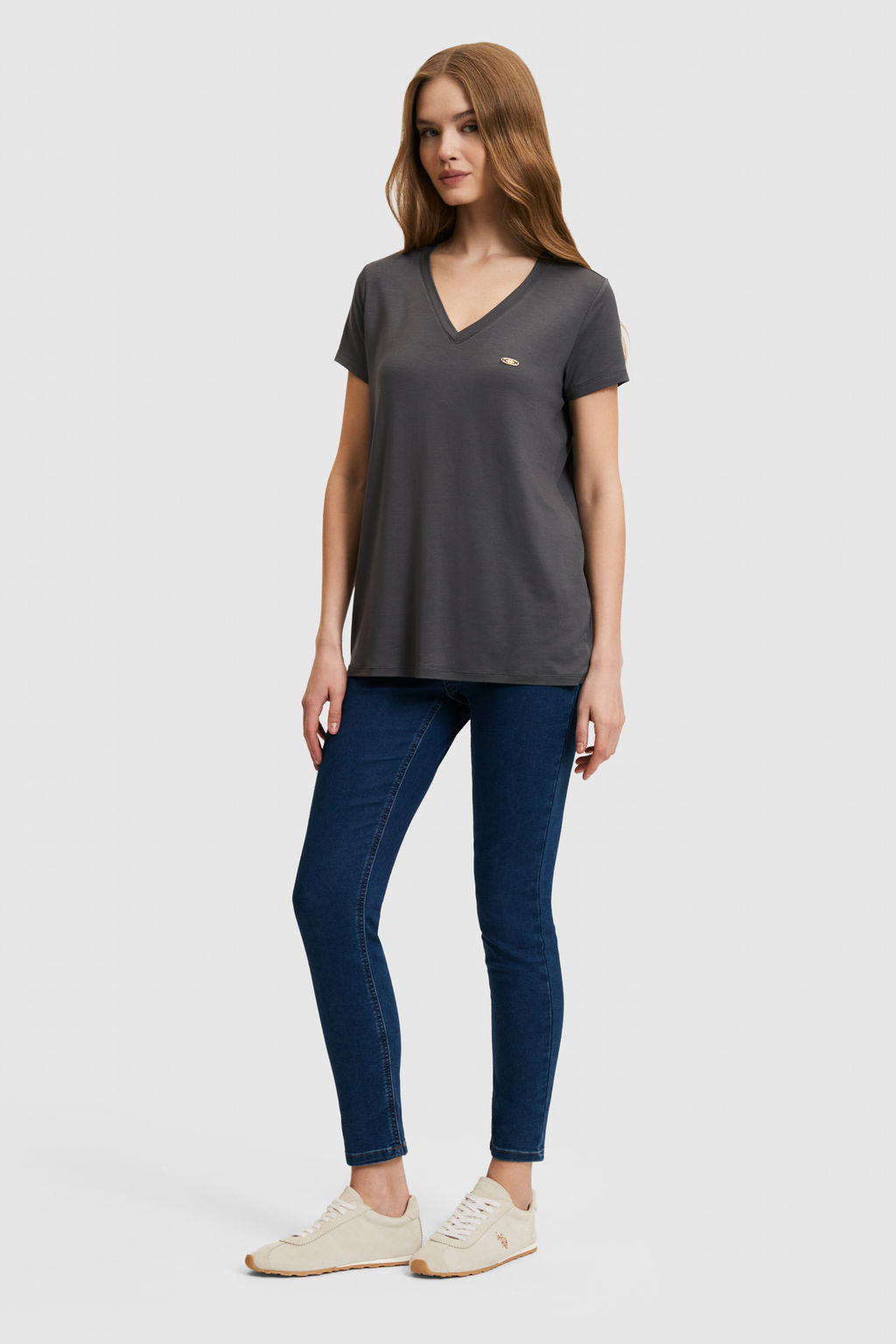 Kad_n Antrasit V Yaka Basic Ti__rt - U.s. polo assn фото 4