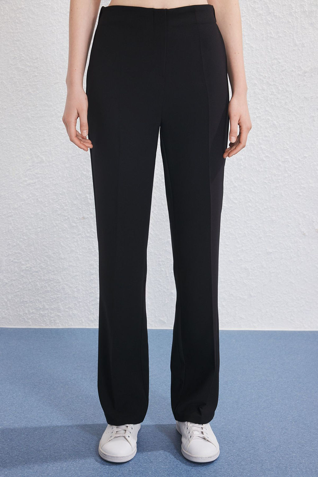 TRENDYOLMILLA Bej Arka Beli Lastikli Straight/Duz Kesim Dokuma Pantolon TWOSS25PL00102 фото 7