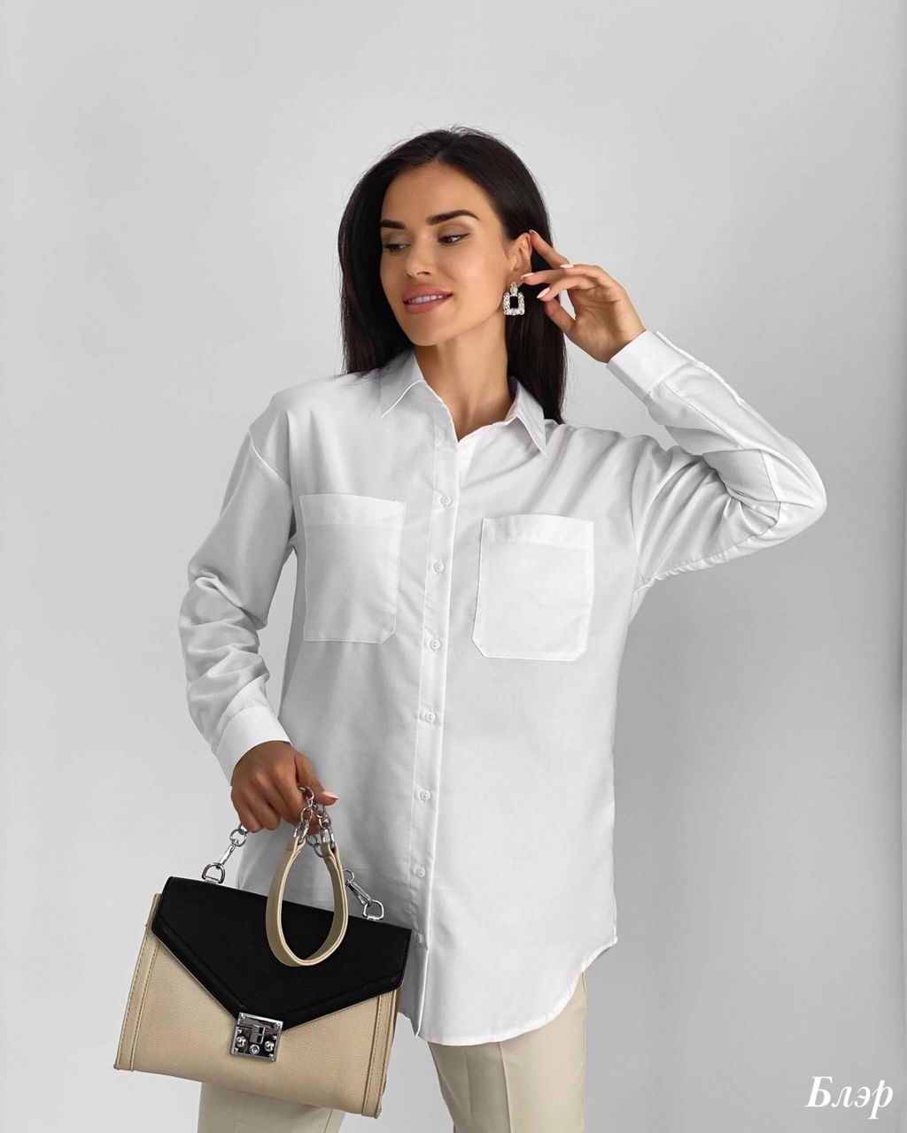 Рубашка Блэр (белый) - Nadi bordo фото 2