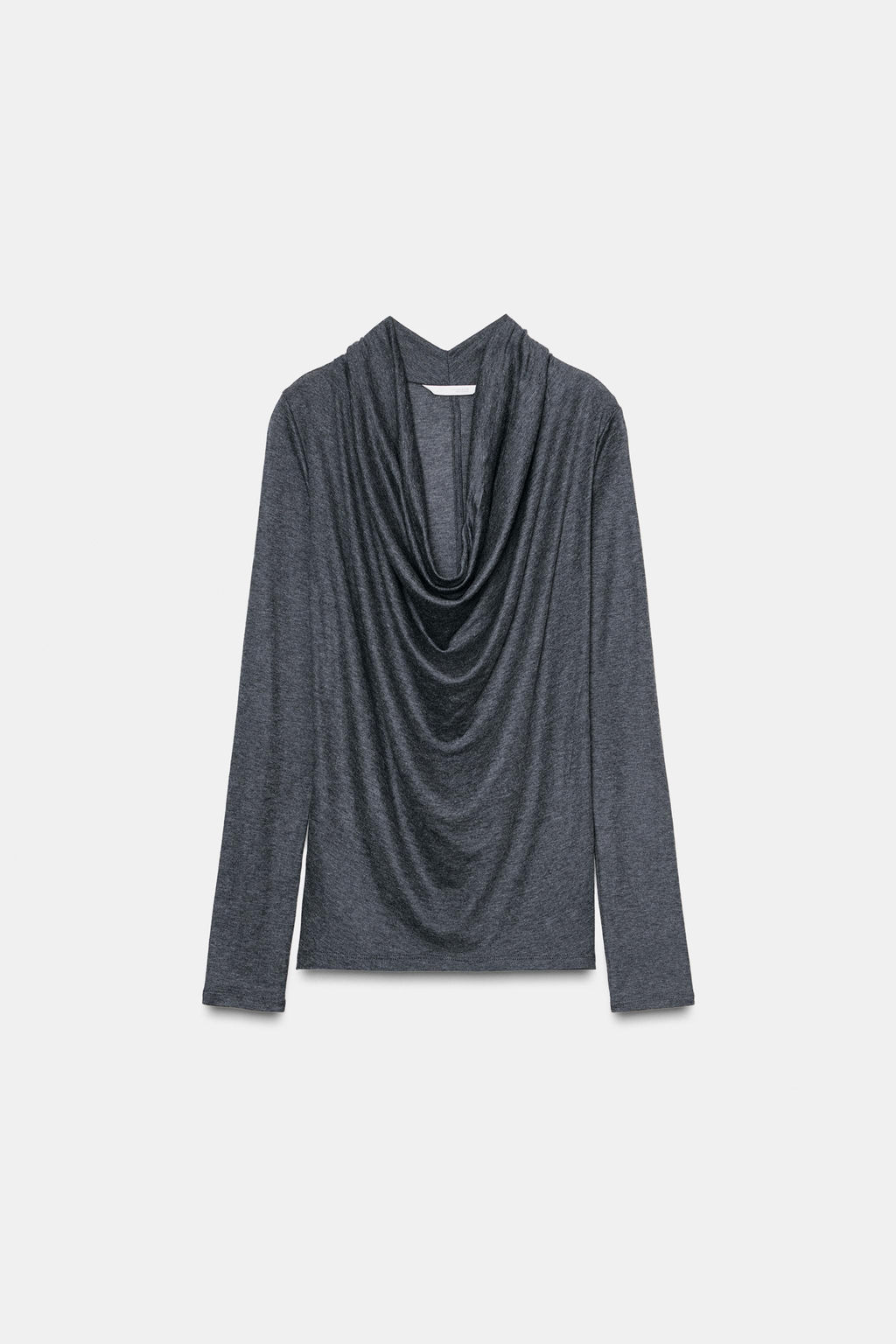 DRAPED T-SHIRT WITH LYOCELL - Zara фото 2