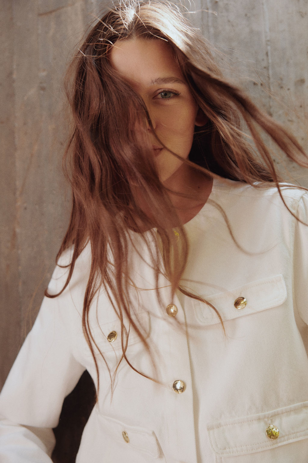 Chaqueta denim sin cuello - H&m фото 3