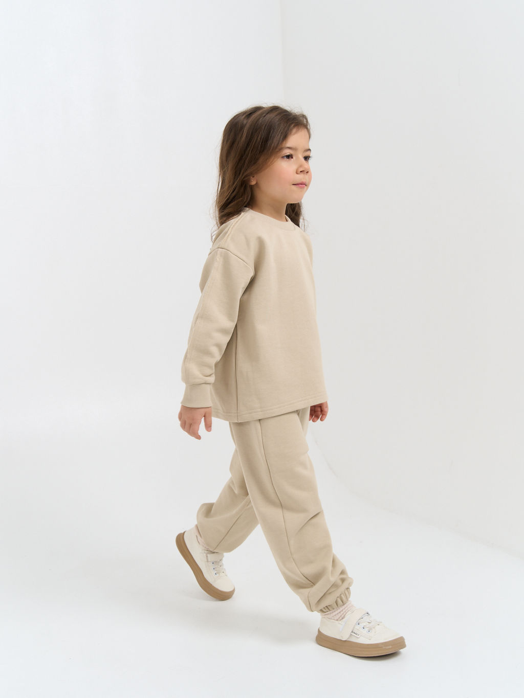 Свитшот с наружными швами из 100% хлопка Беж - Bungly фото 8