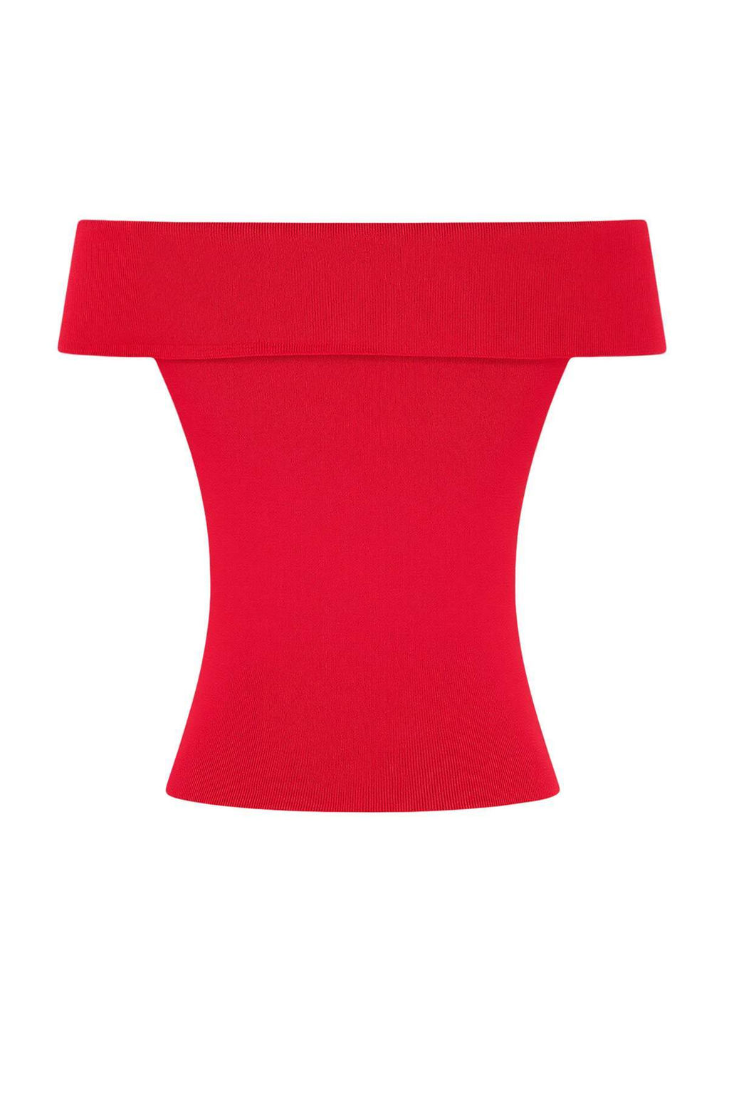 K?rm?z? Carmen Yaka Vucudu Saran Triko Ince Bluz TWOSS26BZ00322 - Trendyolmilla фото 2