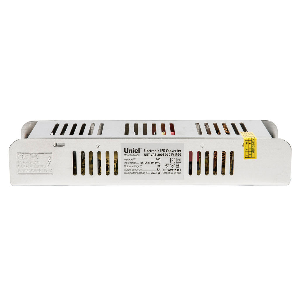 UET-VAS-200B20 24V IP20 Блок питания,200Вт. Металлический корпус. TM Uniel