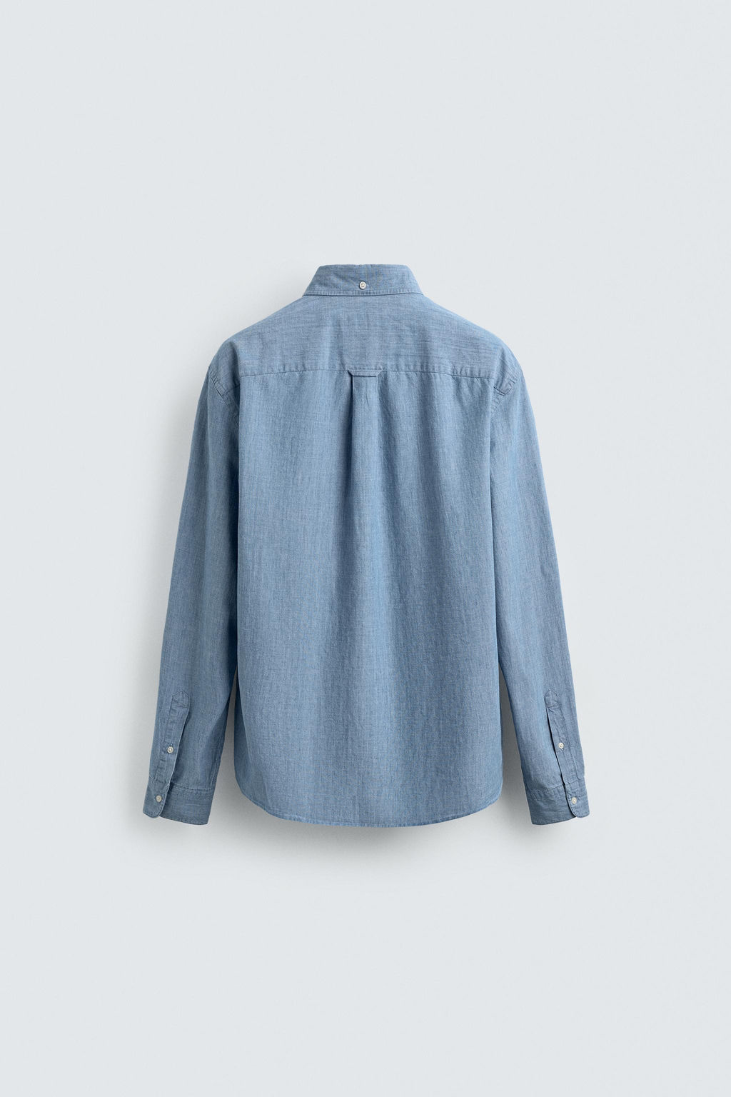 CAMISA REGULAR FIT CHAMBRAY / ?ndigo - Zara фото 8