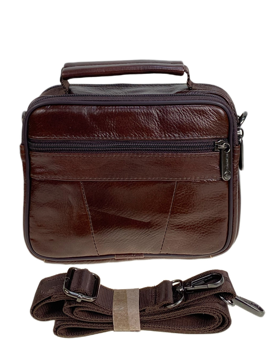 Сумка мужская из натуральной кожи, цвет коричневый - Greta фото 2