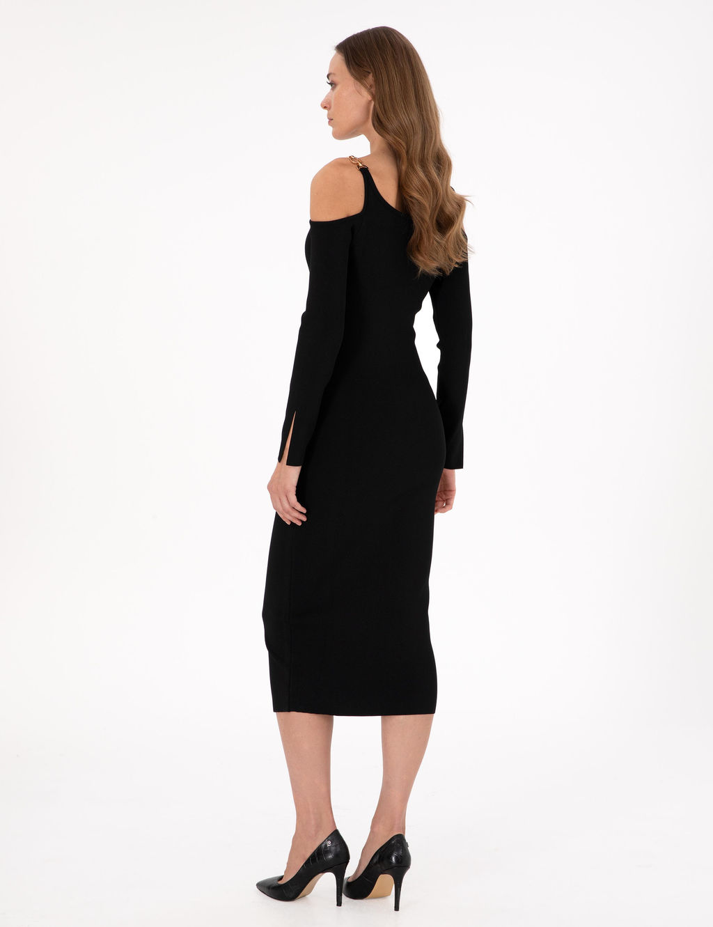 Siyah Ex. Slim Fit Triko Elbise - Pierre cardin фото 4