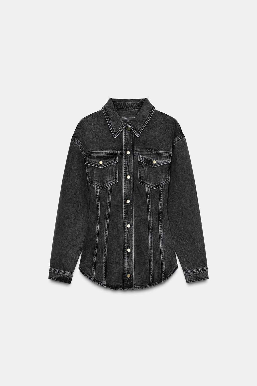 Z1975 FITTED DENIM SHIRT - Zara фото 4