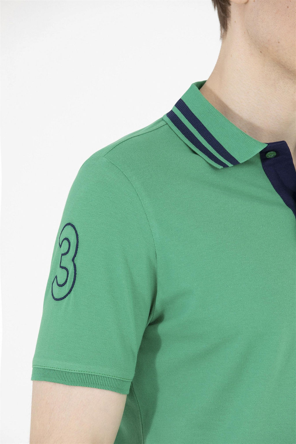 Мужская зеленая футболка с воротником поло Basic - U.s. polo assn фото 14