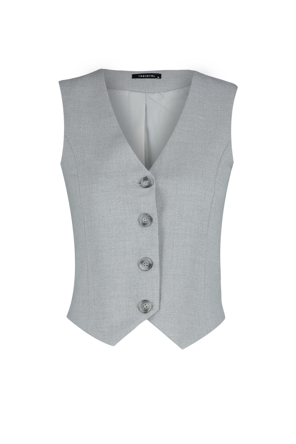 TRENDYOLMILLA Bordo Premium Dugmeli Crop Dokuma Yelek TWOAW24YE00061  фото 12