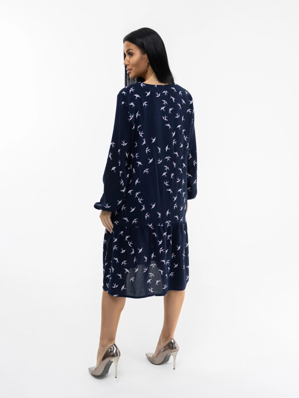 Платье женское, цвет темно-синий