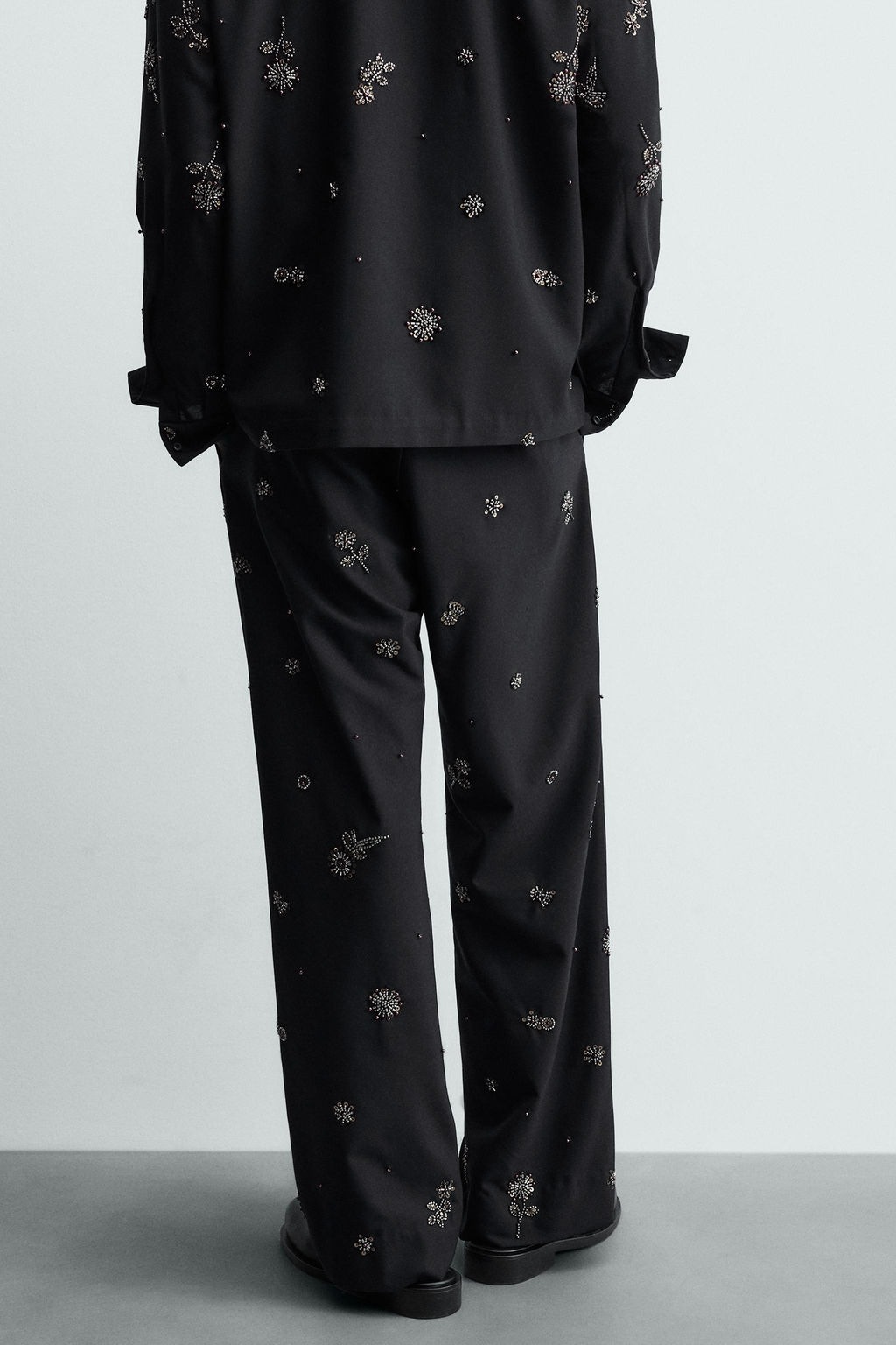 LIMITED EDITION RELAXED FIT SEQUIN TROUSERS - Zara фото 23