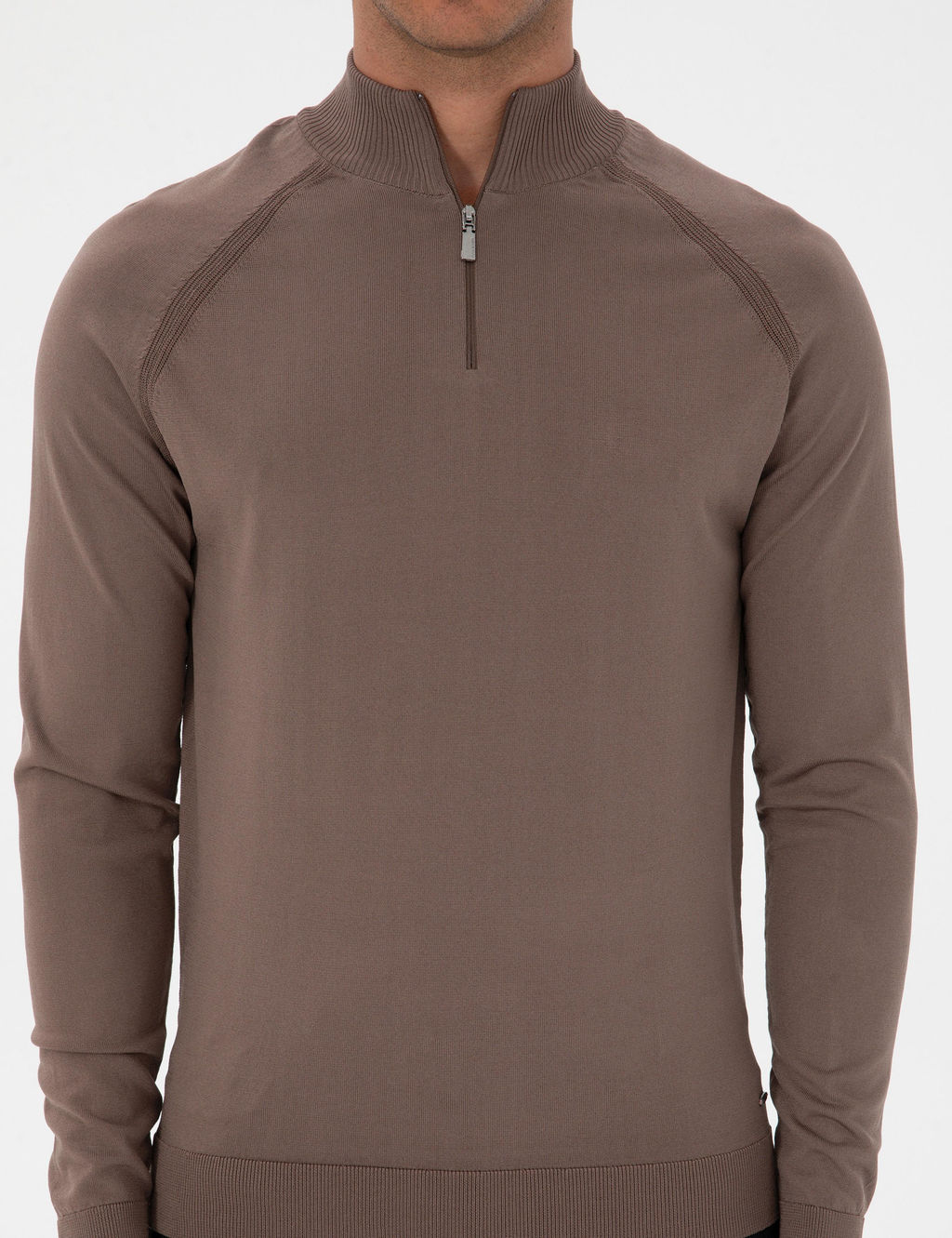 Vizon Slim Fit Dik Yaka Fermuarl_ Triko Kazak - Pierre cardin фото 6
