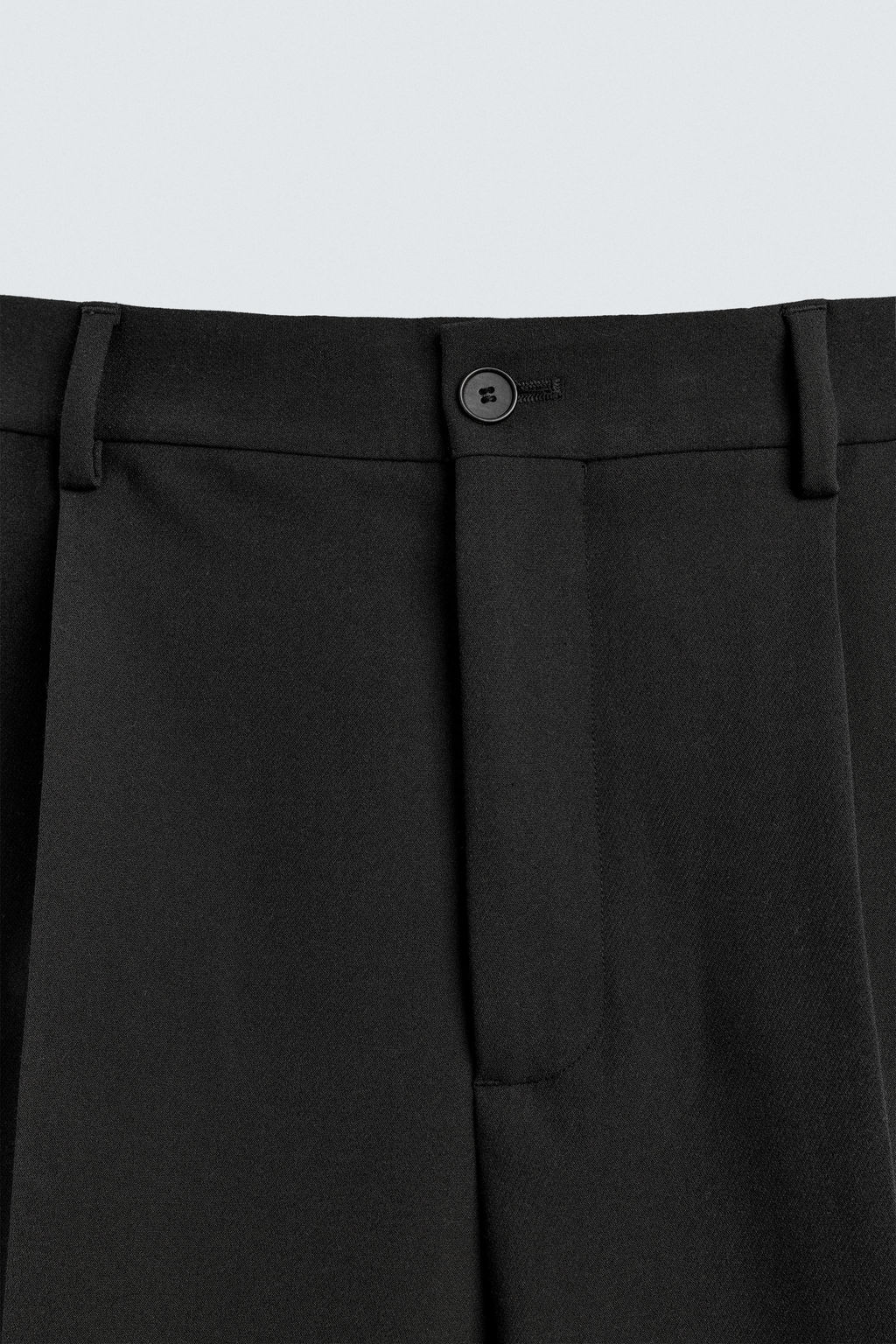 PANTAL?N CROPPED WIDE FIT PLIEGUES / Negro - Zara фото 9