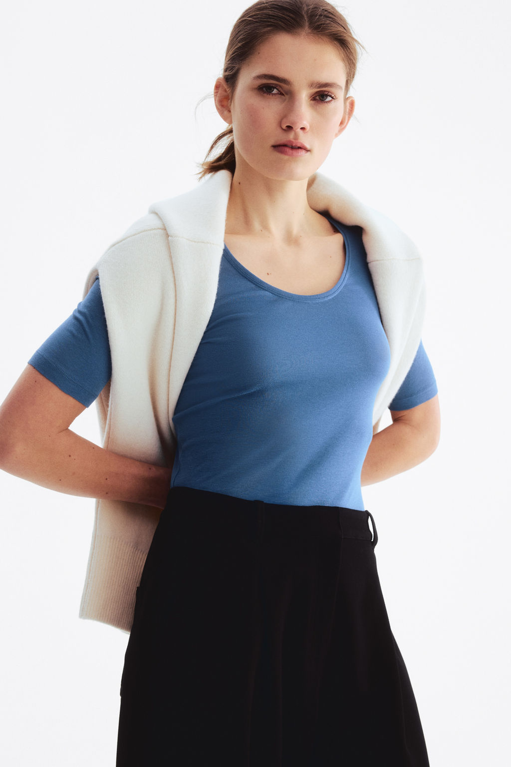 Top de algod?n pima con escote en U - H&m фото 5