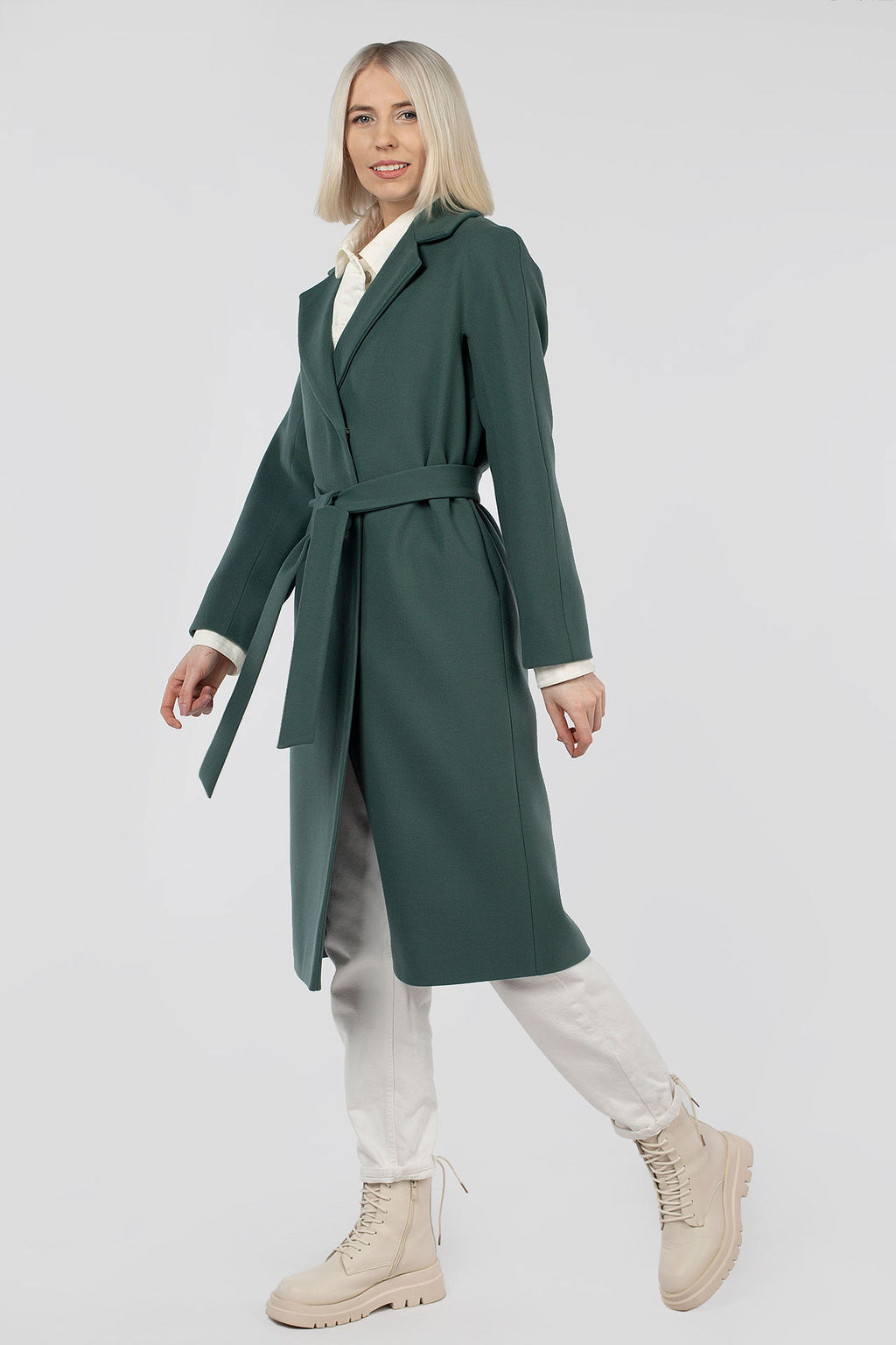 01-11444 Пальто женское демисезонное (пояс)