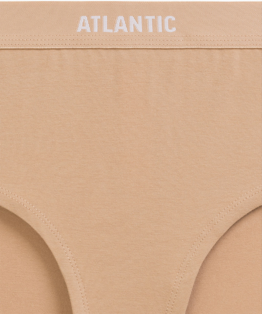 ATLANTIC 3CLP-009 Трусы макси спорт Maxi Sport - набор 3 шт. бежевый + каменно-серый + мятный  фото 6