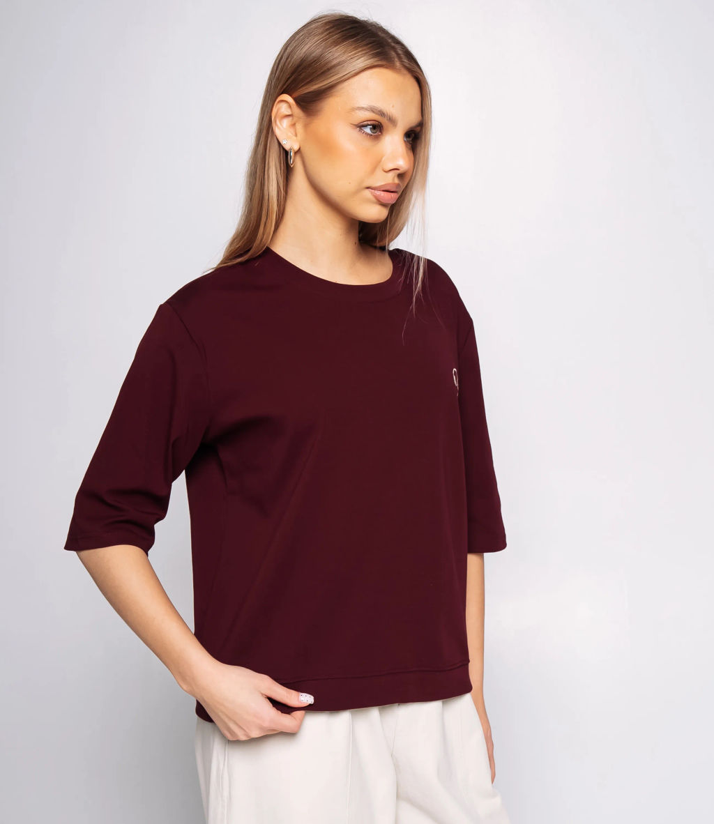 Футболка #КТ0467-51, бордовый