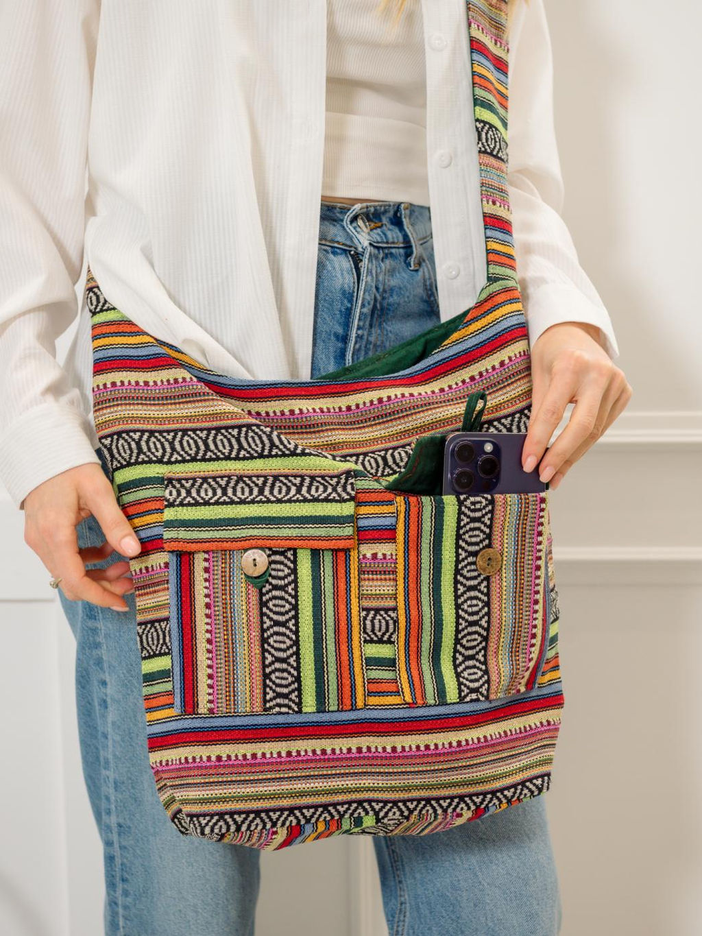 Сумка с 2 карманами на лямке № С7/4 (Лето-2025) - Ганг фото 5