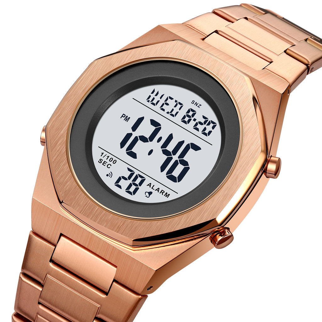 Часы наручные Skmei мужские электронные 2066rose-gold-white