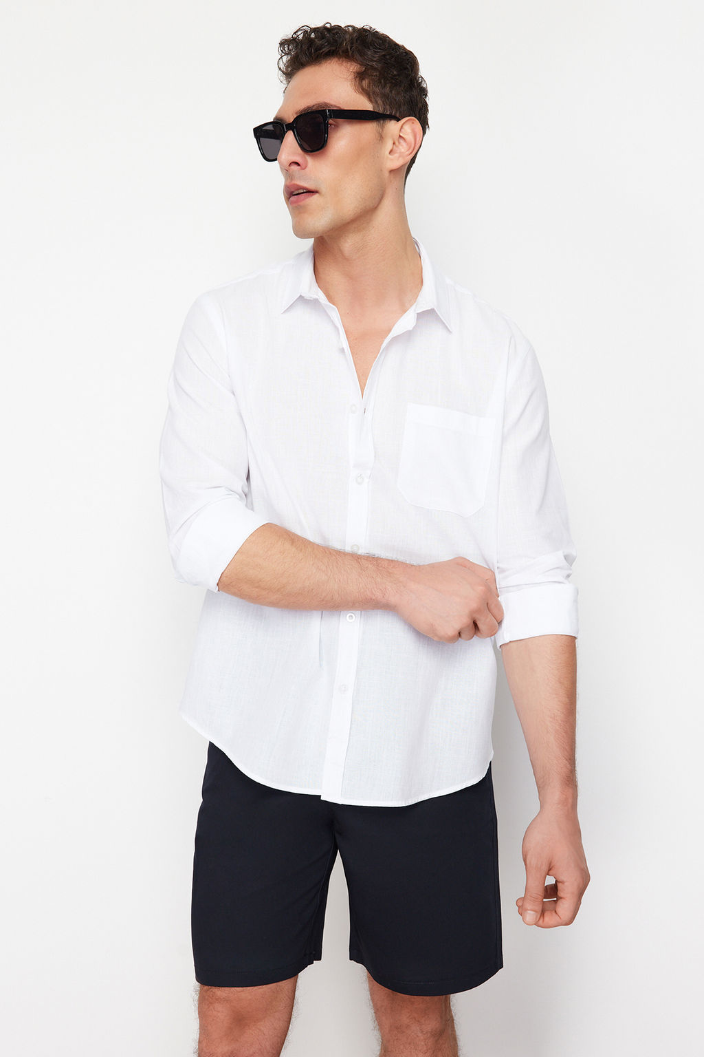 TRENDYOL MAN Lacivert Regular Fit %100 Pamuklu Gomlek TMNSS24GO00063 - Trendyolmilla фото 2