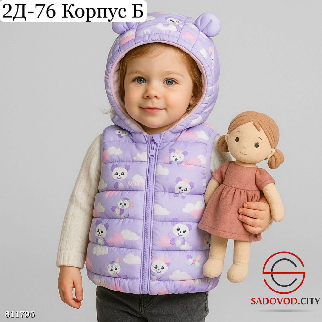 Жилет для девочек с принтом - Bruno фото 4