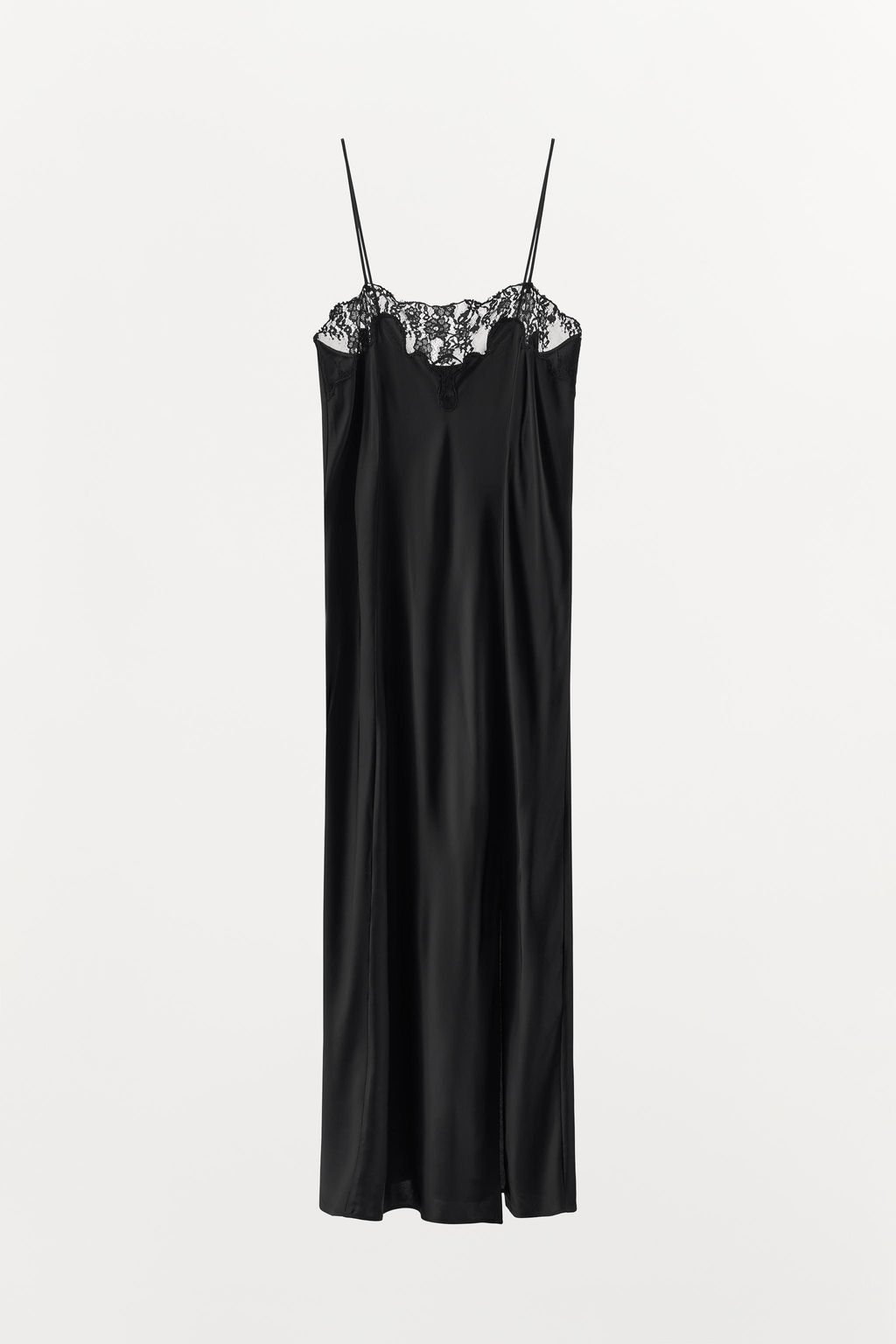 LACE SATIN DRESS