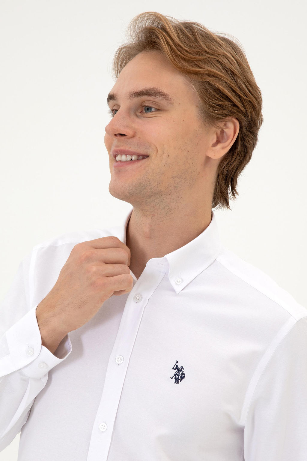Erkek Beyaz Uzun Kollu Basic G_mlek Sepette S_rpriz _ndirim - U.s. polo assn фото 2