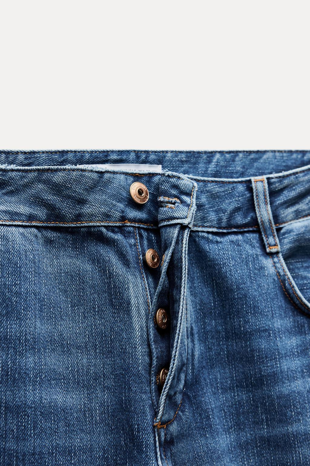 Z1975 SELVEDGE LOOSE WIDE-LEG MID-WAIST JEANS - Zara фото 16