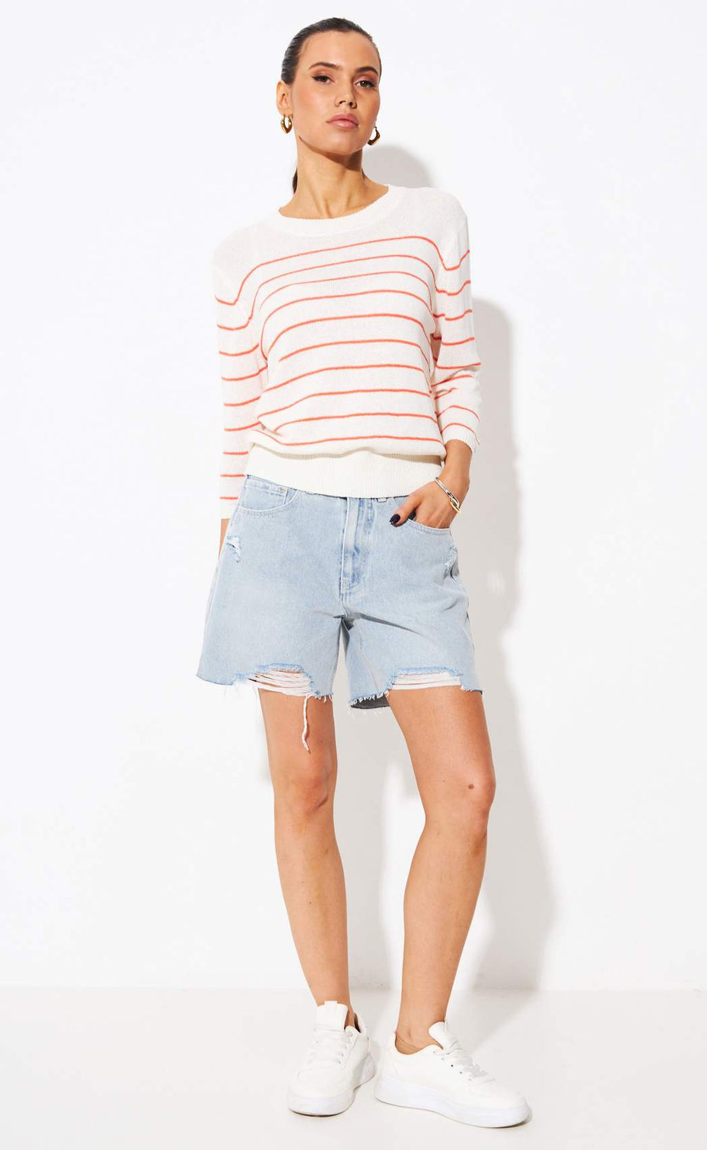 Шорты джинс F512-0909 l.blue