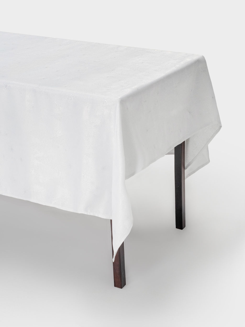 Скатерть, 160х160 см, жаккард, полиэстер, белая, Ели, White forest - Anna lafarg фото 2