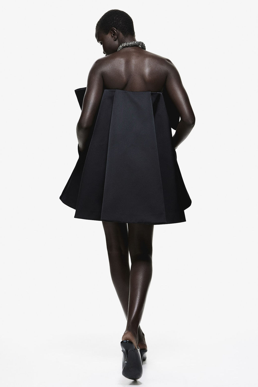 Minivestido de saten con lazo - H&m фото 6