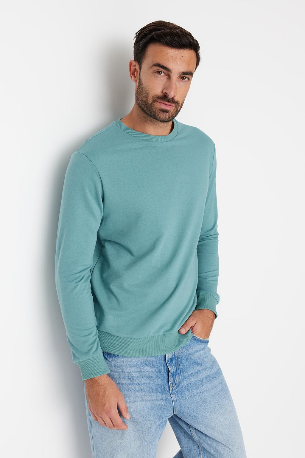 TRENDYOL MAN Haki Regular/Normal Kesim Uzun Kollu Sweatshirt TMNAW20SW0164 - Trendyolmilla фото 6