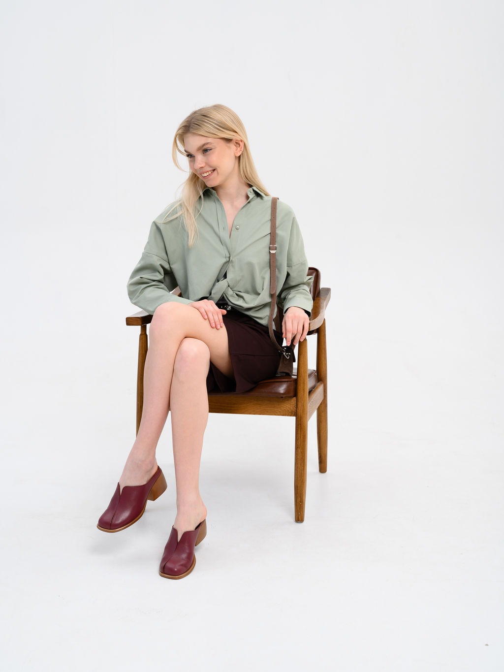 Сабо 5200.23663br.Гнилая вишня+коричневый