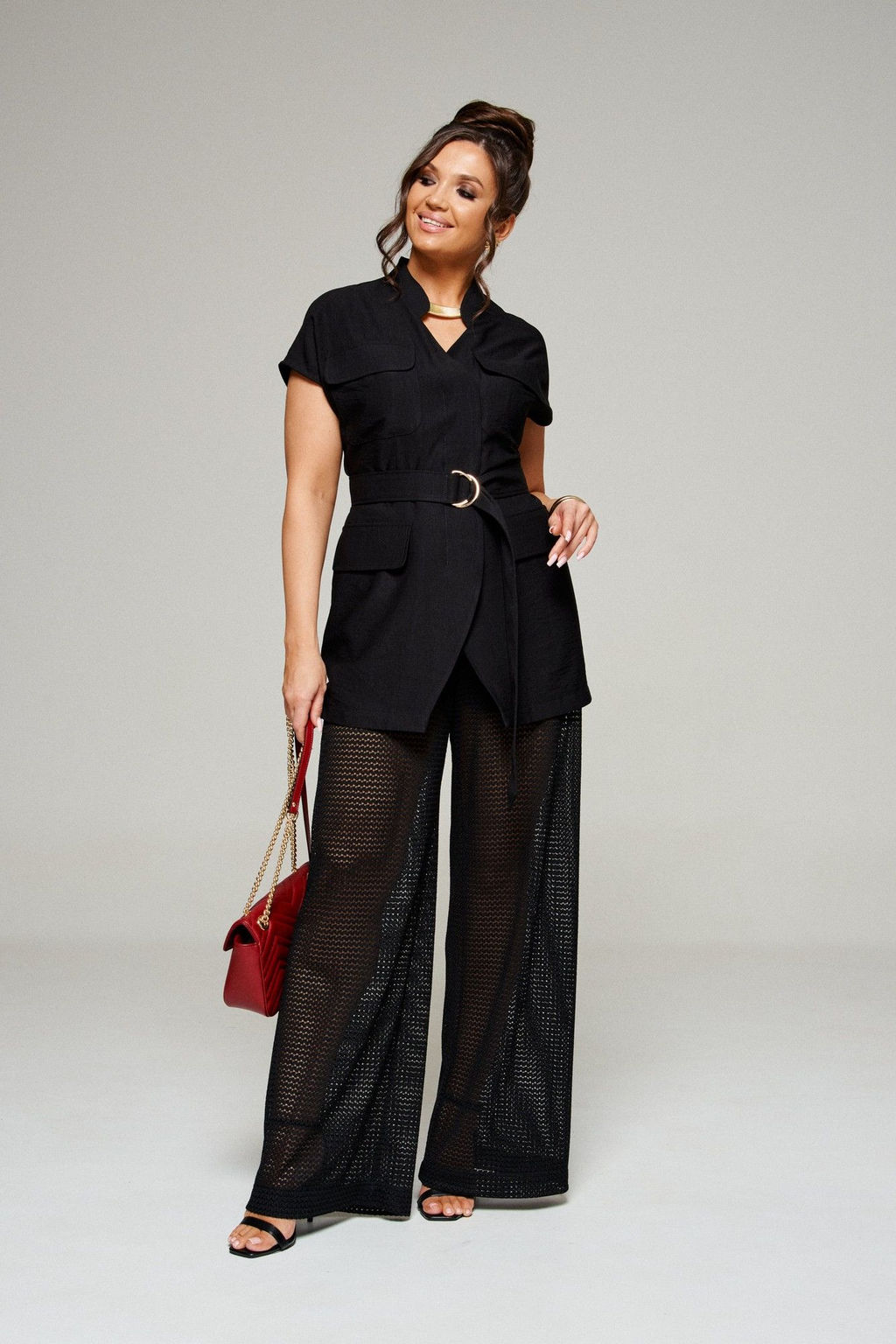 Костюм 6328 черный, Брюки, Жакет