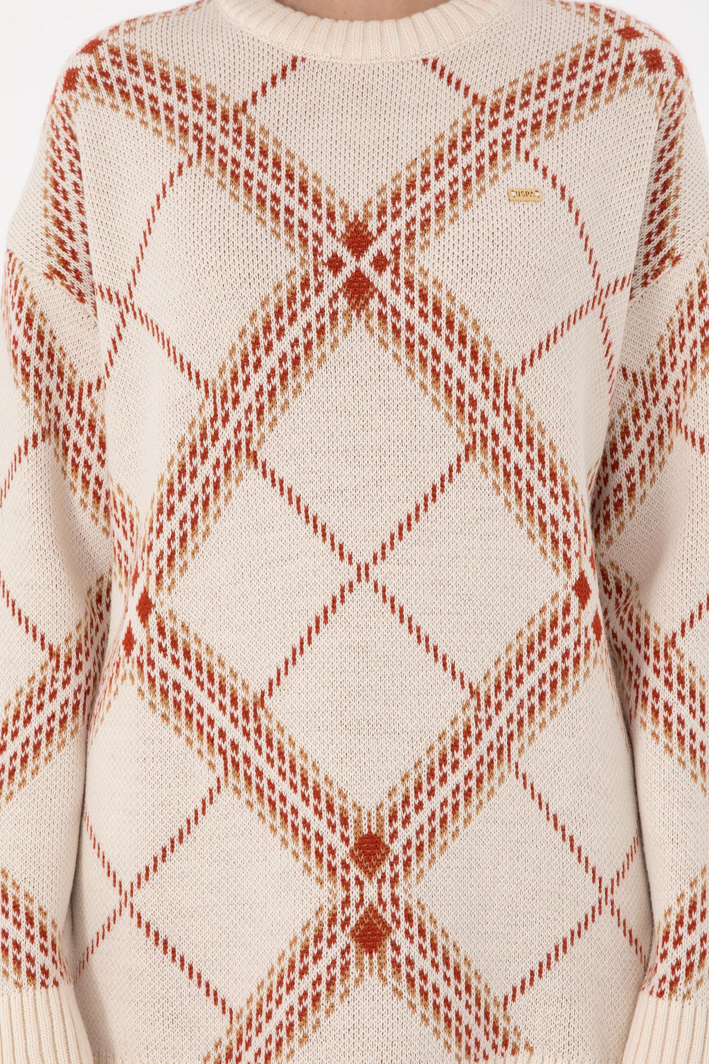 Женский кремовый меланжевый свитер Дополнительная скидка 11% в корзине - U.s. polo assn фото 13