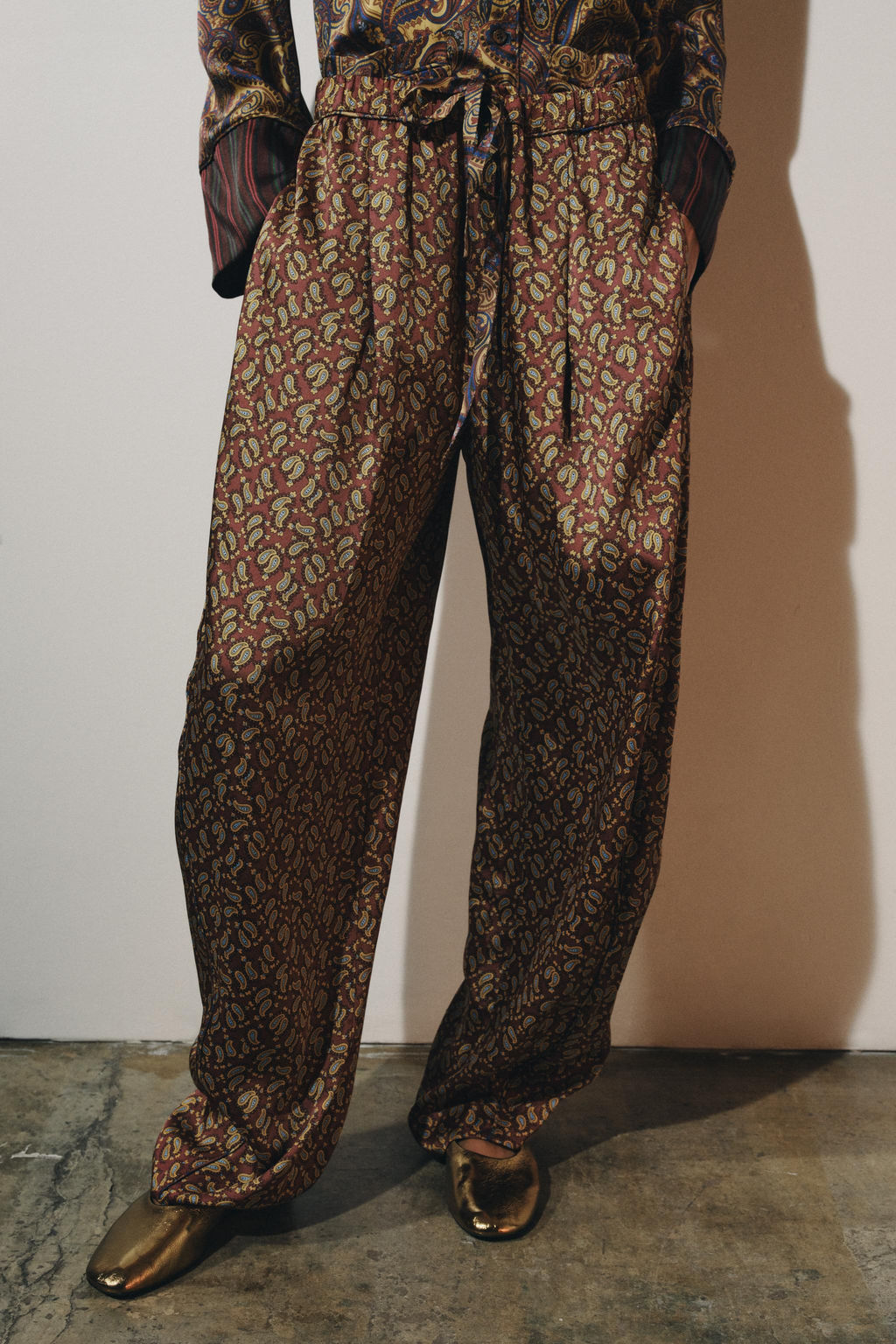 ZW COLLECTION PAISLEY PYJAMA TROUSERS - Zara фото 2