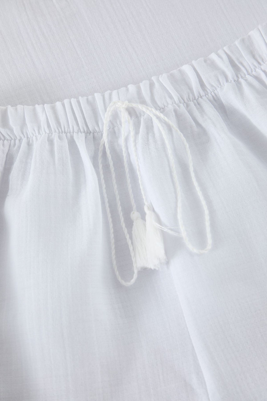 Trendyolmilla Beyaz %100 Pamuklu Dantel Dateyl? Muslin Sortlu Dokuma Pijama Tak?m? THMSS25PT00023  фото 7