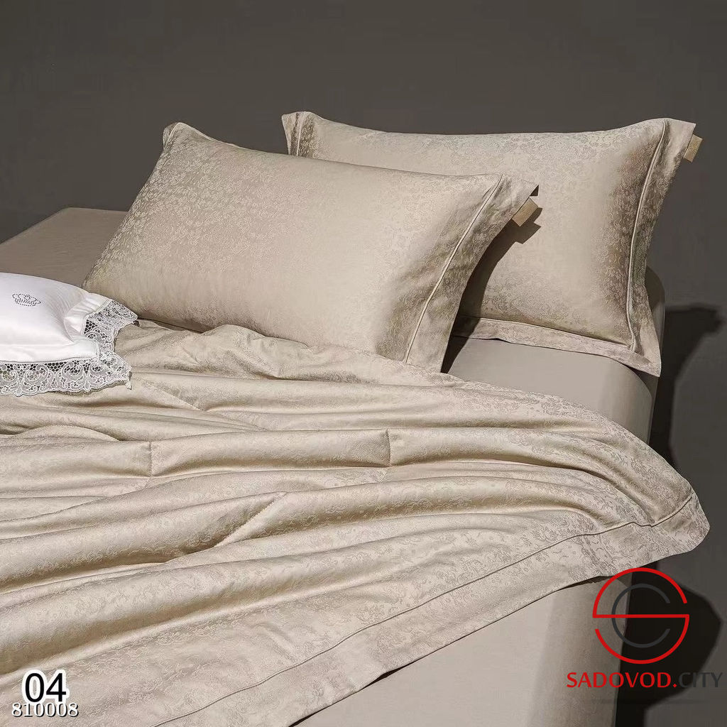 Жаккардовый комплект постельного белья с готовым одеялом